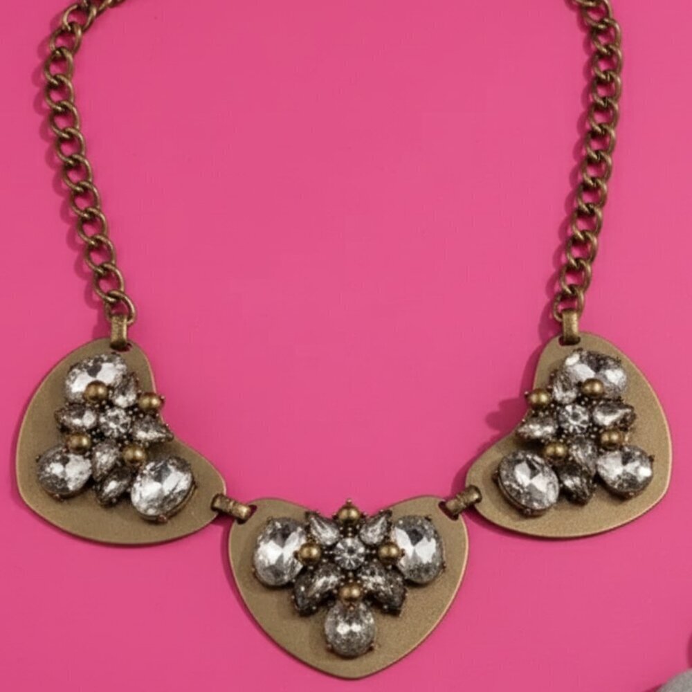 J. Crew Gold and Silver Medallion Necklace